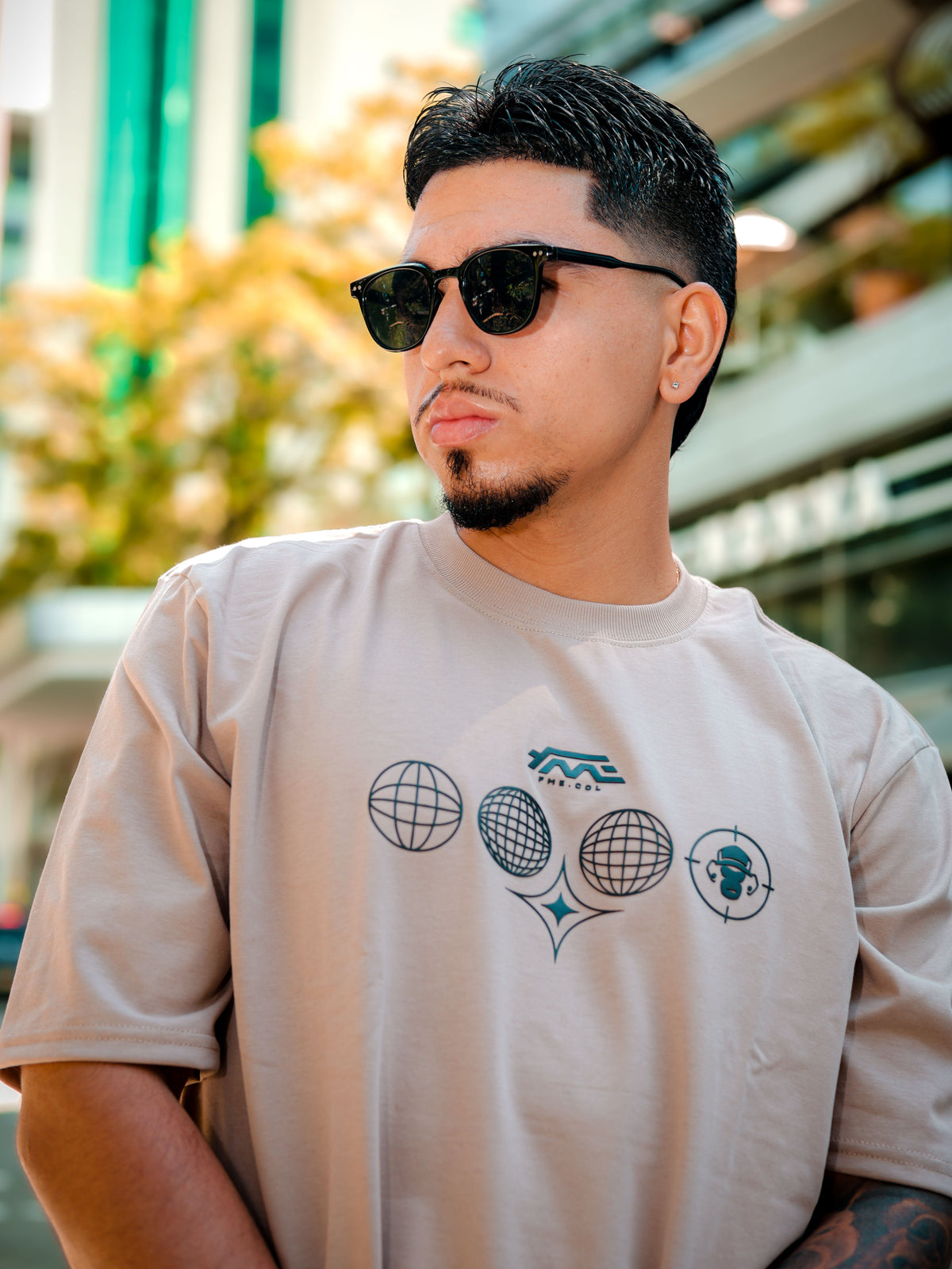 CAMISETA PREMIUM FME STAR BEIGE