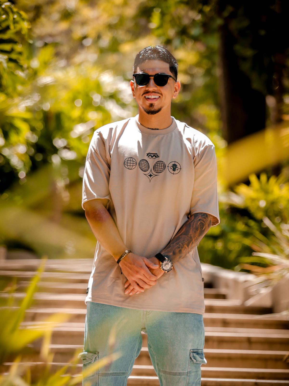 CAMISETA PREMIUM FME STAR BEIGE