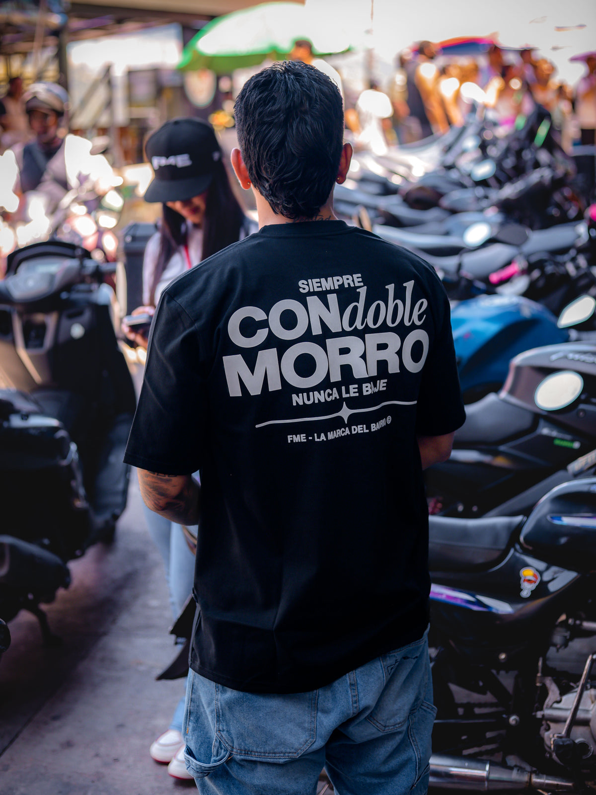 CAMISETA PREMIUM FME CON DOBLE MORRO NEGRA