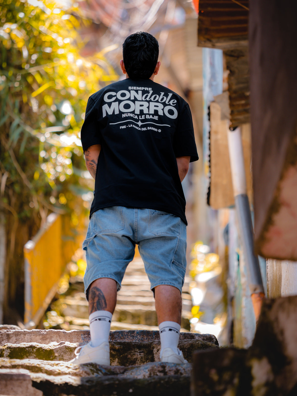 CAMISETA PREMIUM FME CON DOBLE MORRO NEGRA
